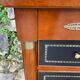 Small empire style solid mahogany writing chest of drawers