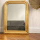 Miroir ancien Louis Philippe doré feuille d’or - 71x53cm