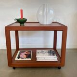 Scandinavian design teak bar cart, trolley, side table, 1960s