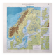 Vintage map Scandinavia Norway Sweden Finland 43x43cm from 1950