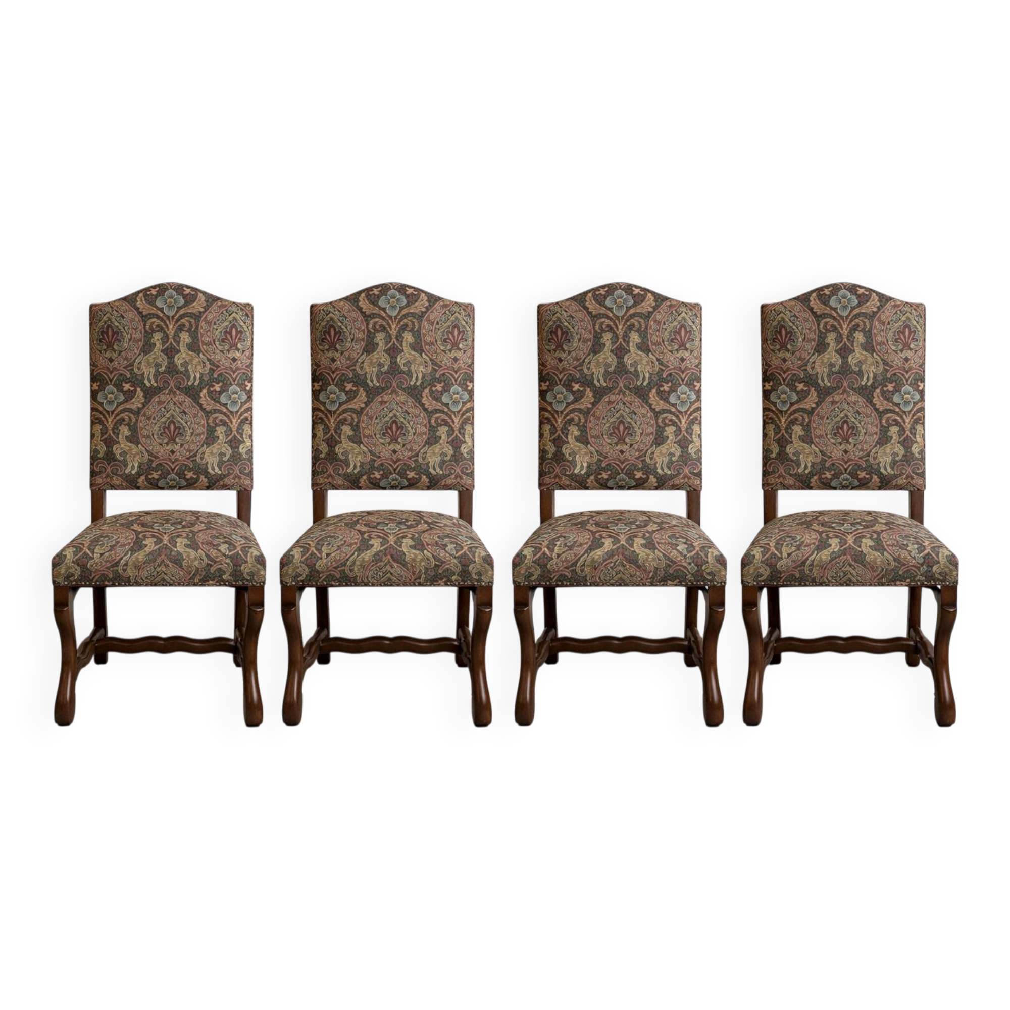 Set of 4 Louis XV upholstered chairs