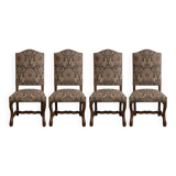 Set of 4 Louis XV upholstered chairs