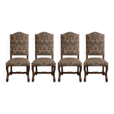 Lot de 4 chaises tapissier Louis XV