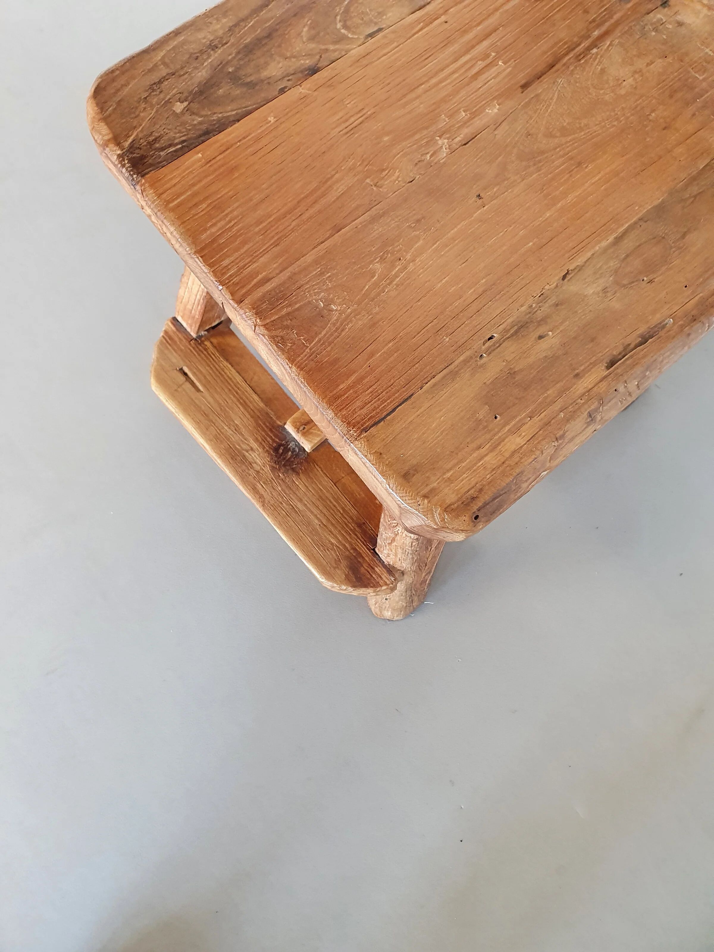 Olm wood brutalist wabi sabi dining set / 6 chairs / table