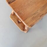 Olm wood brutalist wabi sabi dining set / 6 chairs / table