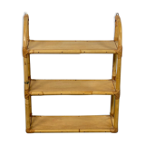 Rattan wall shelf