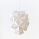 Large Japanese Style Hand-folded White Paper Pendant Light "Amaea", Sonobe Light