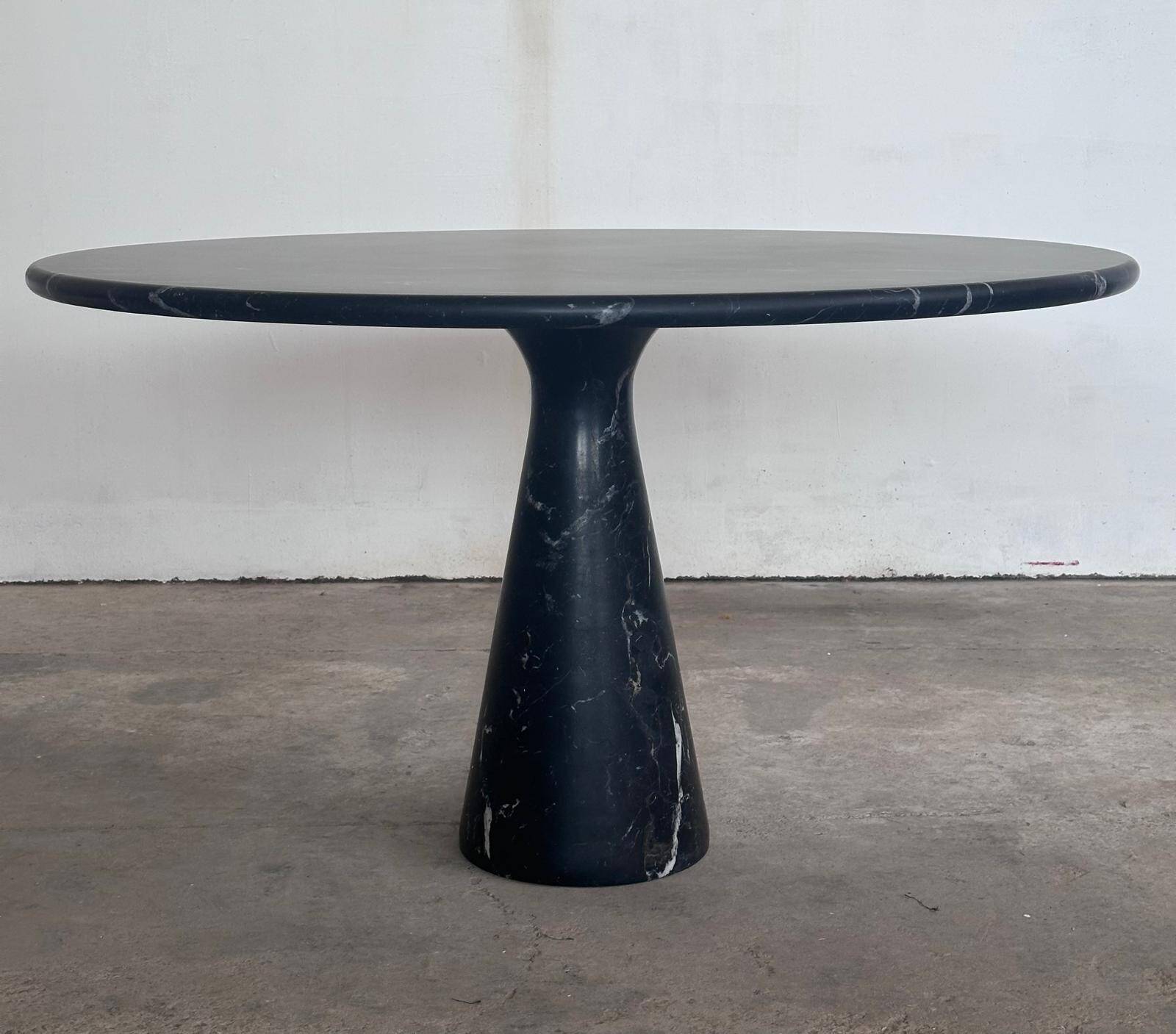 Angelo Mangiarotti M1 dining table Nero Marquina marble 130cm