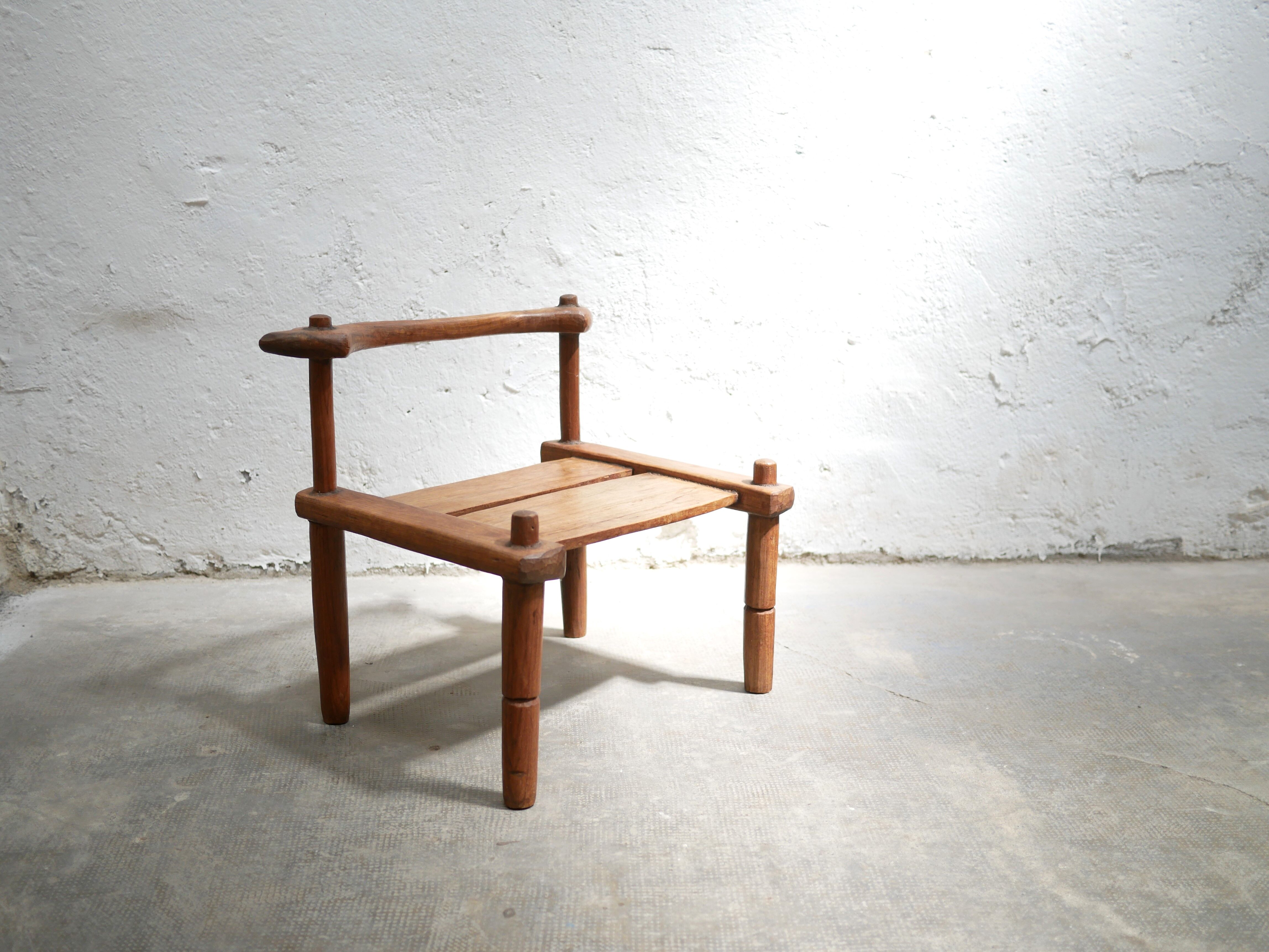 Ancient brutalist African chair
