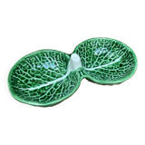 Salt and pepper shakers with cabbage leaf slip