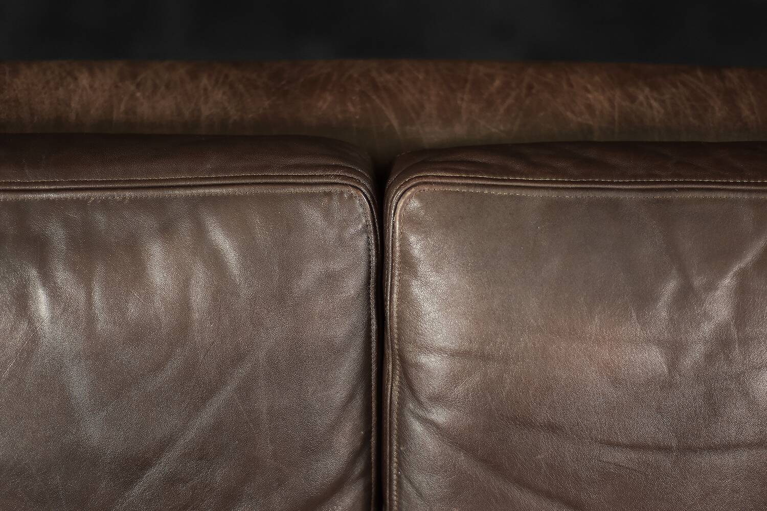 Vintage Mid-Century Scandinavian Danish Modern Brown Leather 3-Seater Sofa, 1970s
