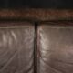 Vintage Mid-Century Scandinavian Danish Modern Brown Leather 3-Seater Sofa, 1970s