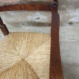 Vintage armchair in ash and cane