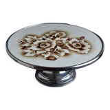 Art-deco standing cake tray - floral decor