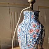 Antique lamp base in Gien earthenware