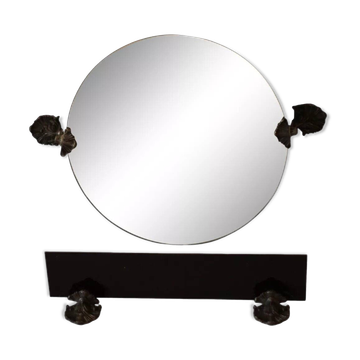 bathroom set round mirror and shelf