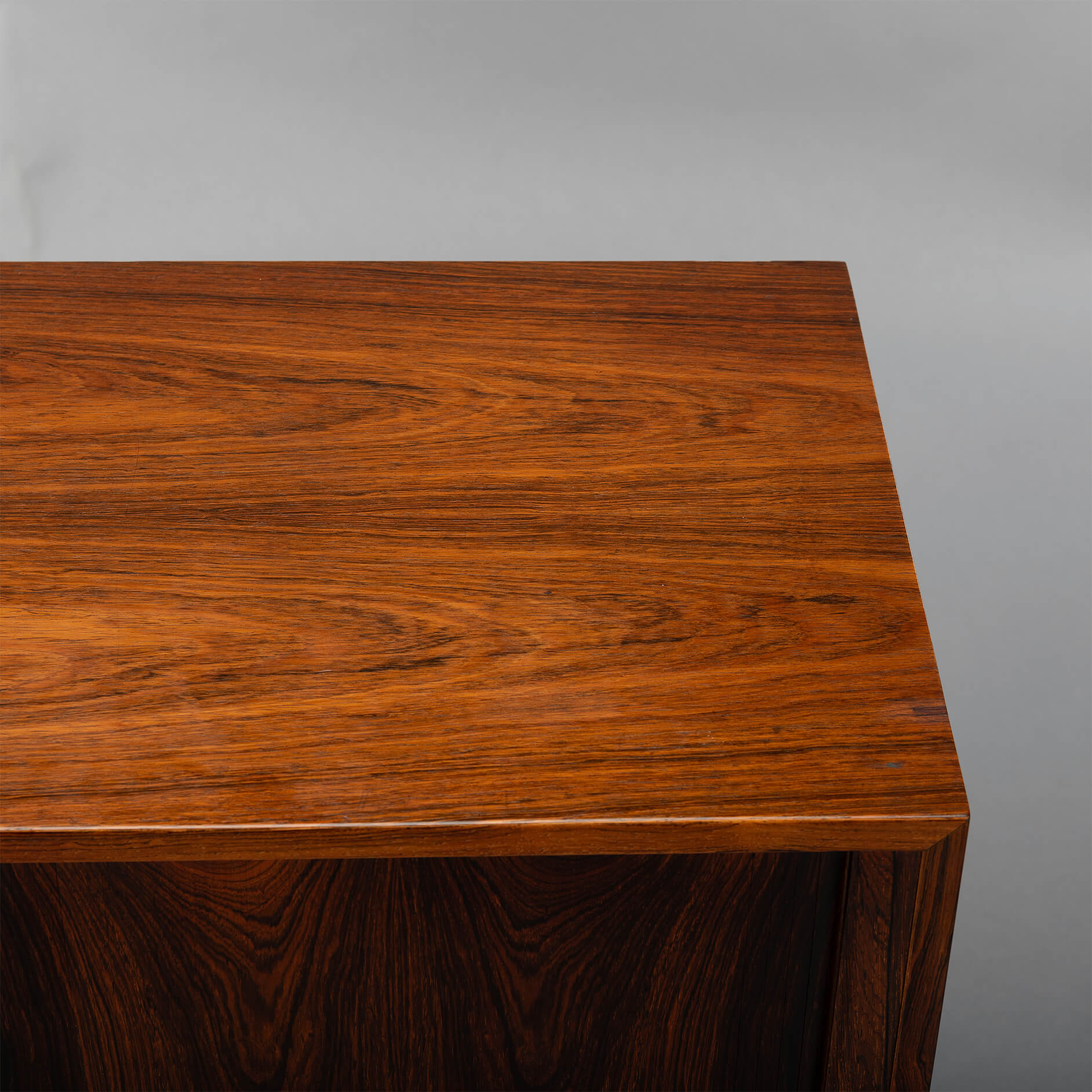 Danish Design Rosewood small chest for LP's with tambour doors, 1960s