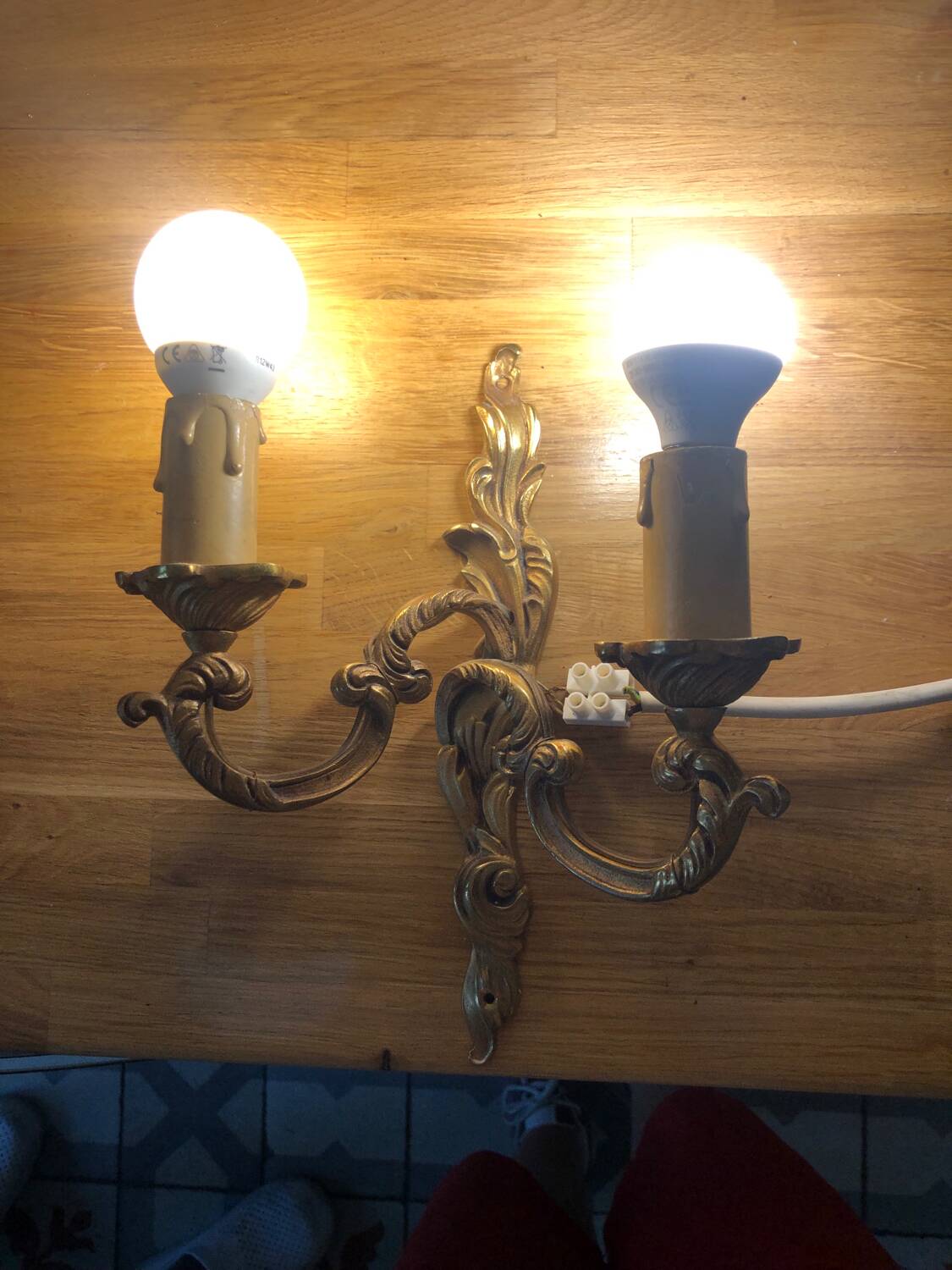 Pair of Louis XV style bronze sconces