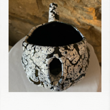 Large pitcher in sandstone blazed great fire