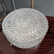 Ceiling light / wall light MATHIAS 1970s – moulded glass with diamond points