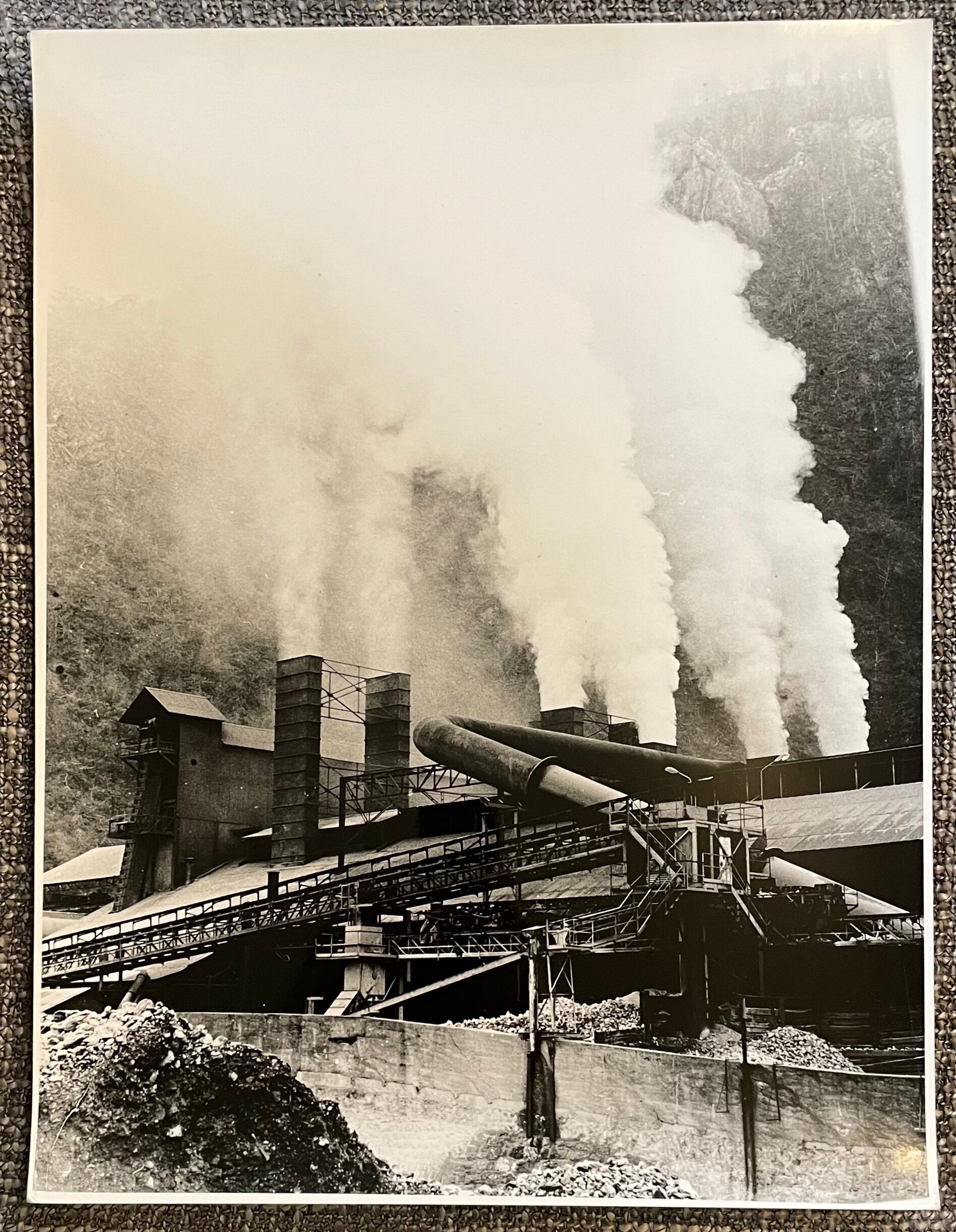 Photograph black and white silver print circa 1970 architecture