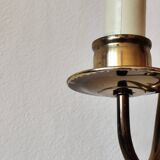 Paire d'appliques murales en laiton avec 2 feux, de style hollandais