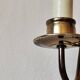 Pair of Dutch style 2-light brass wall lights