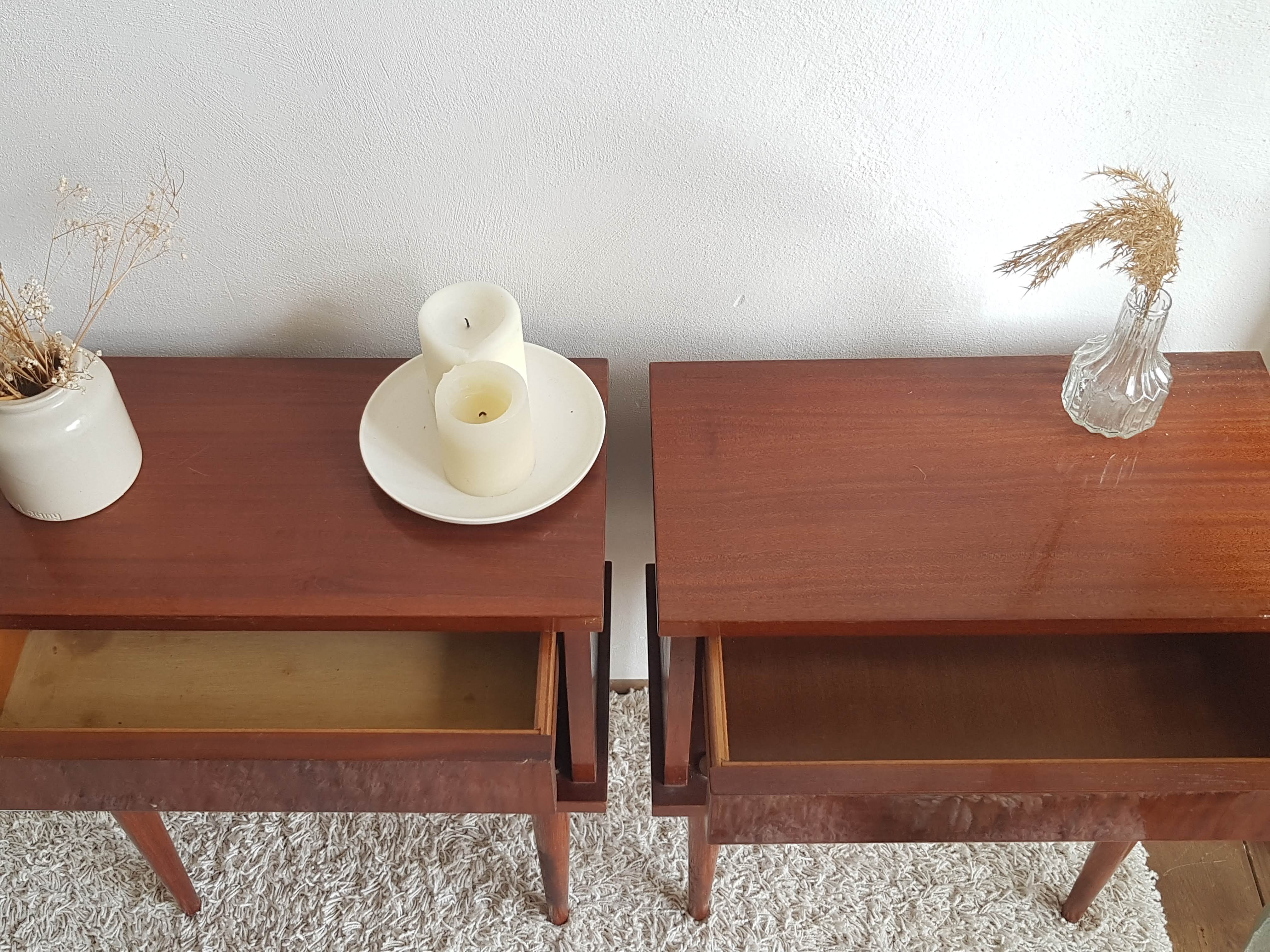 Pair of bedside tables circa 1960