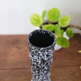 Black and white terrazzo porcelain vase