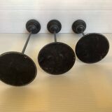 Trio of Scandinavian tulip-foot candlesticks