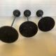 Scandinavian trio of candlesticks with tulip base
