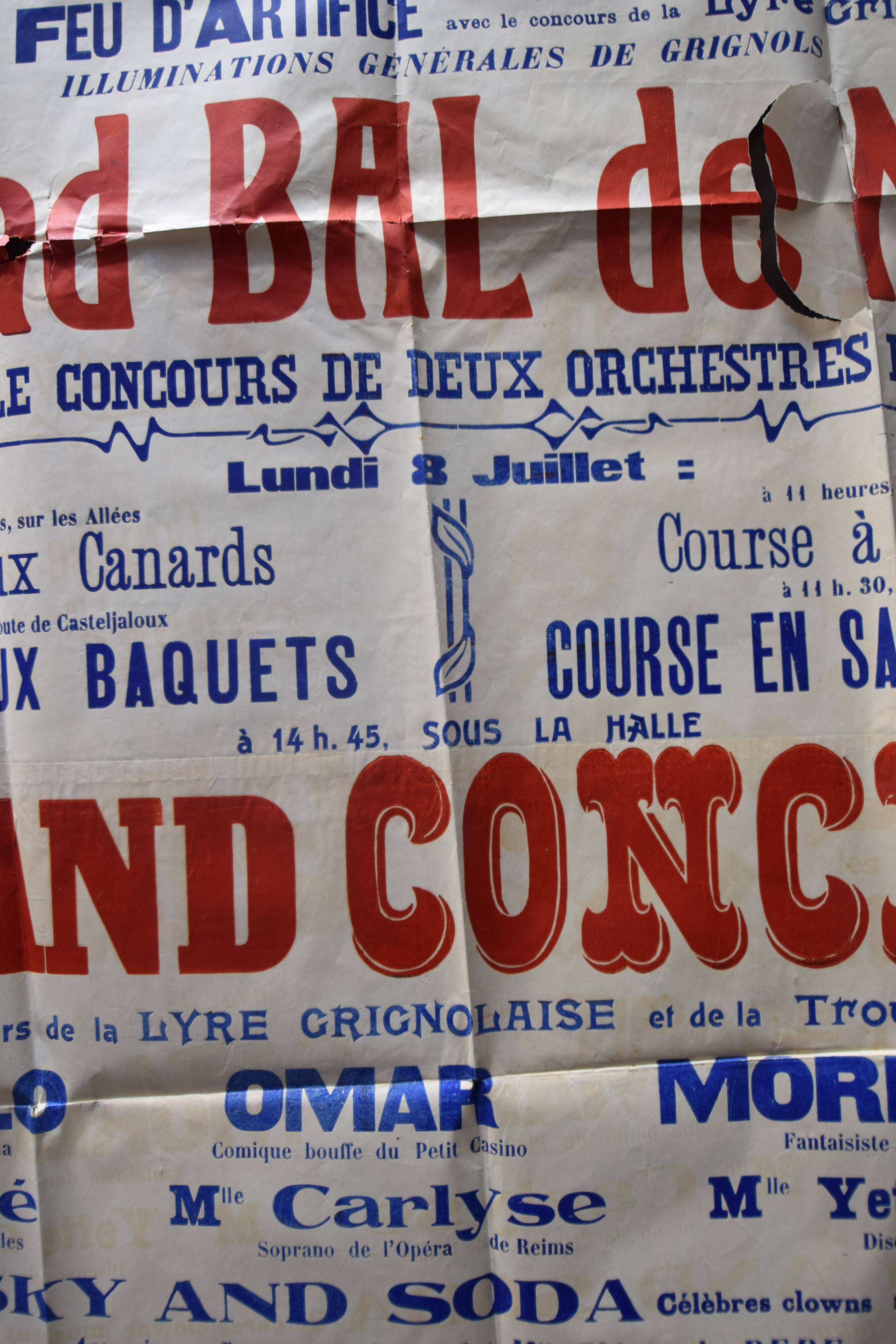 Poster "Feasts of St. Peter" - City of Grignols - 1935