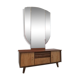 130cm x 84cm infilade hairdresser and tryptic mirror, 1960's