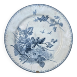 Assiette Terre de Fer Fleurs Oiseaux