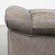 Luxurious, comfortable, gray leather vintage footstool