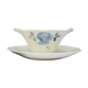 Saucière Digoin Sarreguemines blue Rose porcelain pattern "Cannes"