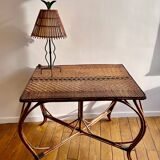 Wicker table, 1940s