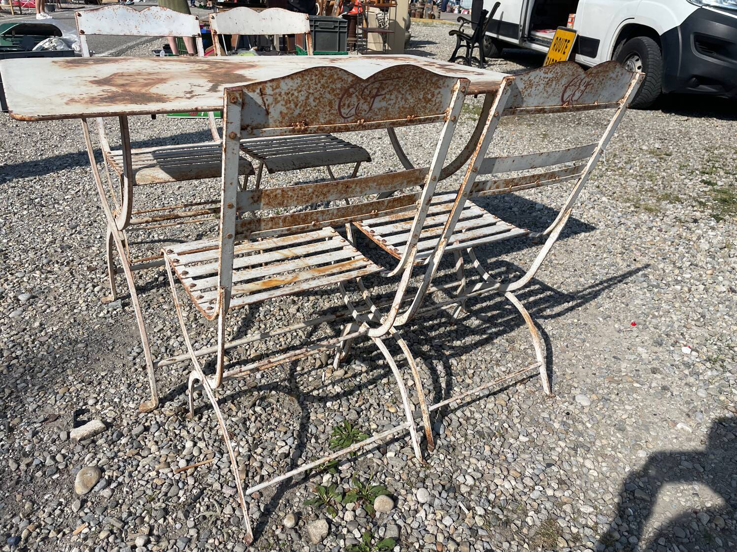 Wrought iron garden furniture 1900