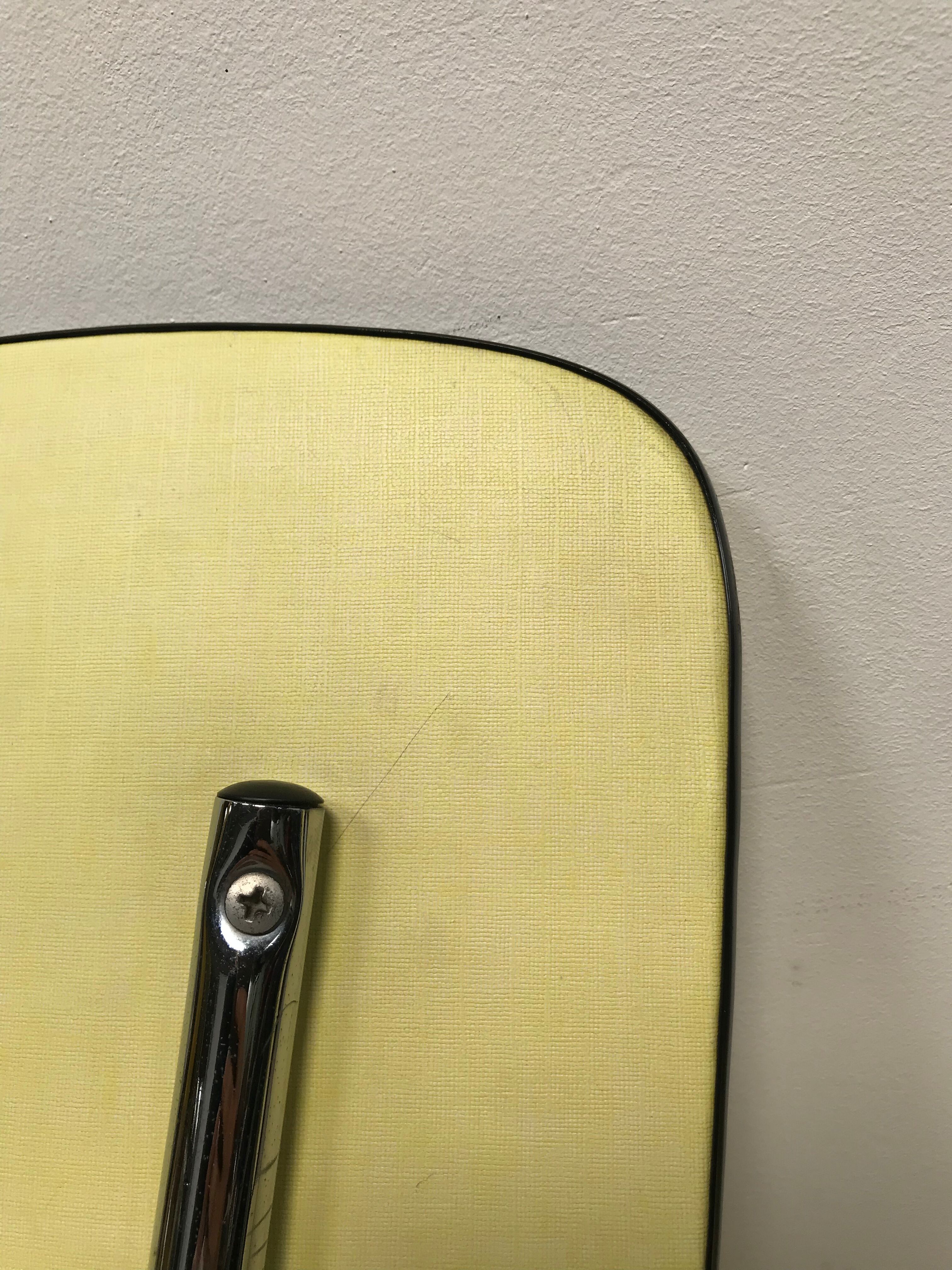 Pair of Formica textile chairs