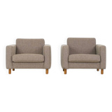 Rare pair of GE300 armchairs by Hans J. Wegner