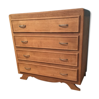 Commode 4 tiroirs art Déco en bois