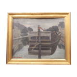 Canal du Midi Montauban Painting Santa Maria de Obregon