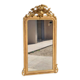 Napoleon iii mirror from the 19th century, large model, in gilded wood, height: 156 cm