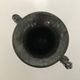 Black vase with twisted handles signed Blaise Rubino in Vallauris, circa 1950/1960
