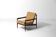 Fauteuil danois en teck et velours côtelé, années 1960