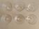 Set of 6 vintage cut glass stemmed glasses