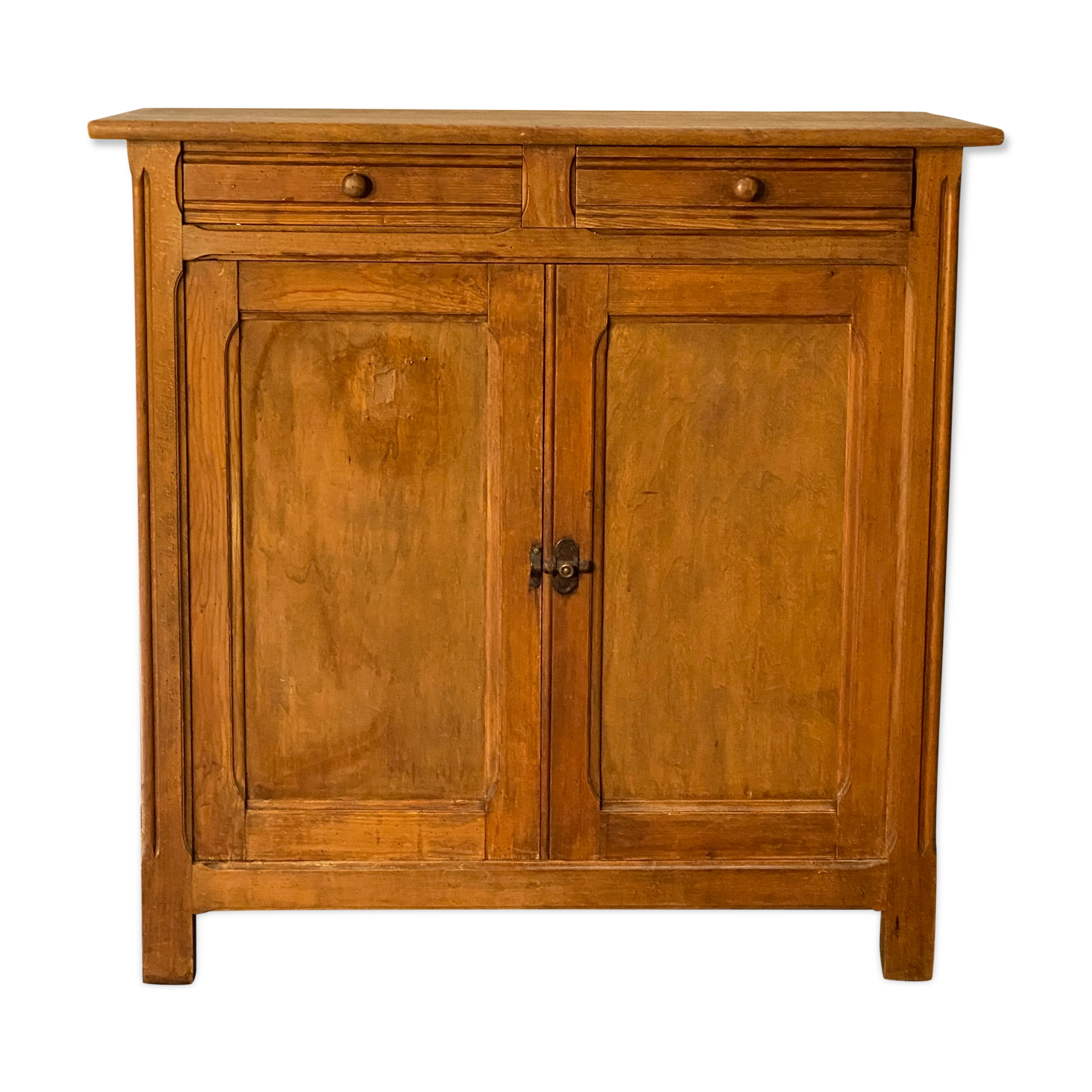 Old parisian raw wood side board