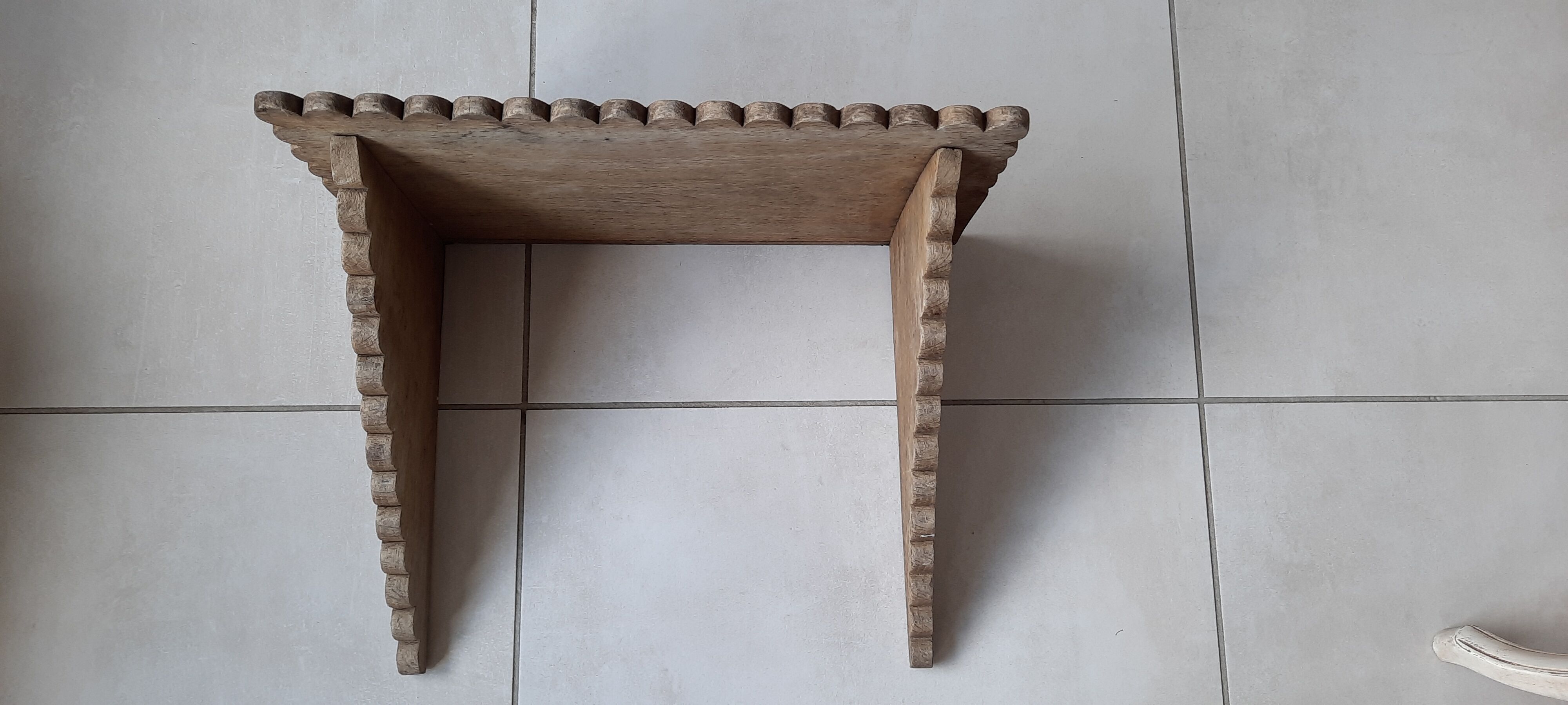 Antique wooden wall shelf