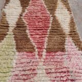 Handmade woolen bohemian Berber runner rug
