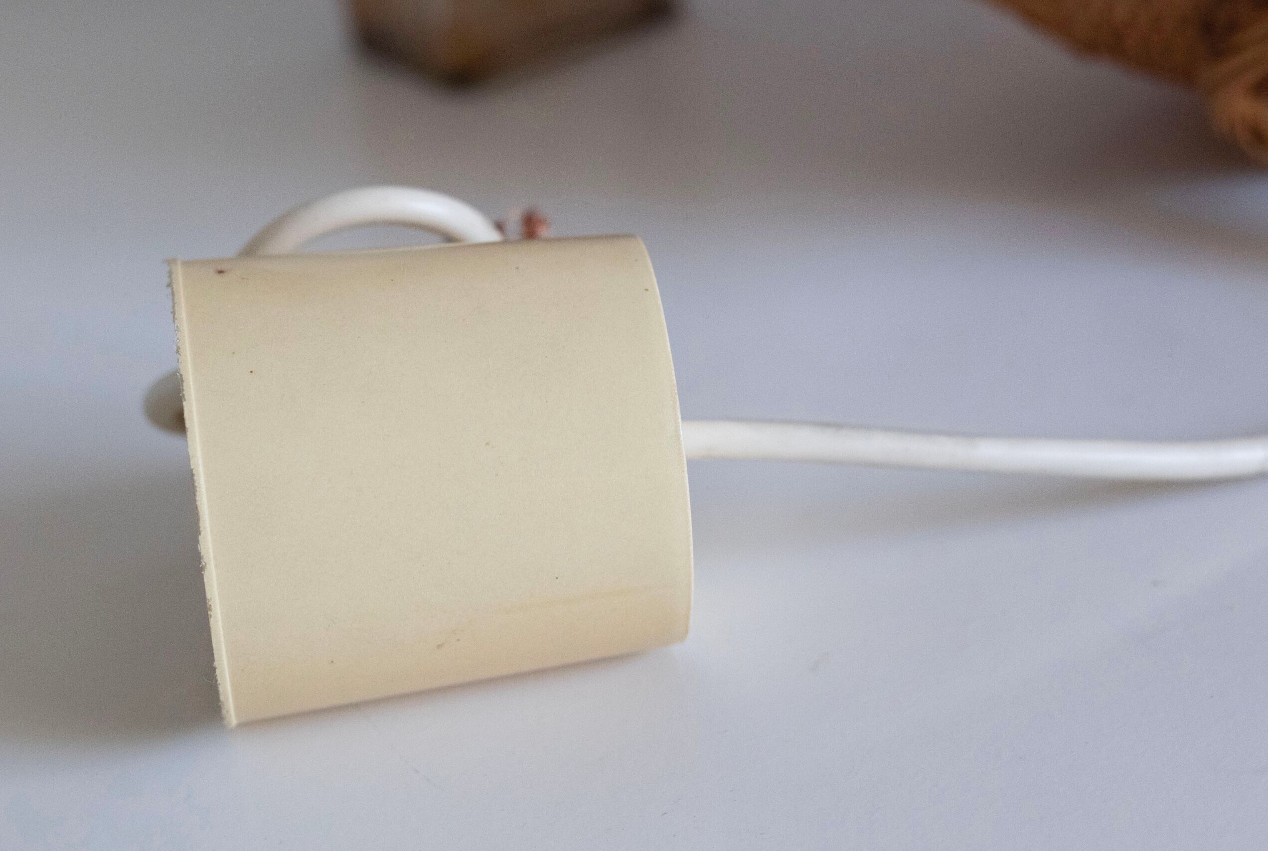 Vintage wicker pendant lamp